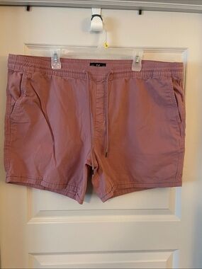F&F Men's Hybrid Drawstring Shorts in Dusty Rose